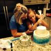 Mimi and Charly (my grand daughter) making her birthday cake together.