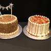 German Chocolate Cake with Coconut/Pecans Filling/Frosting

Banana Cake with Carmel Drizzle and Banana Pudding Filling with Vanilla ButterCream Frosting