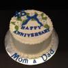 45th Anniversary Vanilla Pound Cake with Vanilla ButterCream  Decorations:  Sapphire 