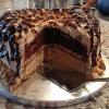 Here's what the Reese's cake looks like on the inside.  Don't you want a slice??